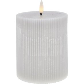 Lene Bjerre Lillia Stumpenkerze LED 10xH12 cm, Grau