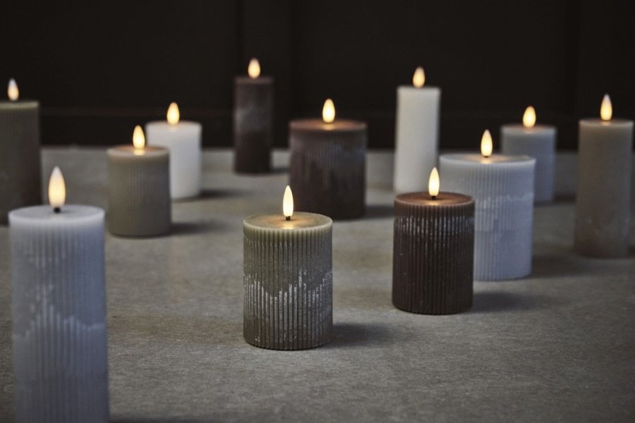 Lene Bjerre Lillia Stumpenkerze LED 6xH15 cm, Rosa