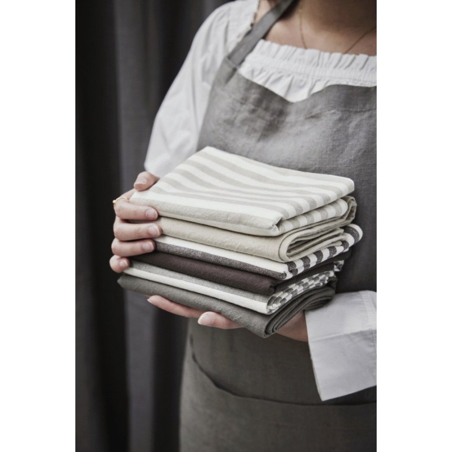 Lene Bjerre Estrille Geschirrtuch 2er Set 50x70 cm, Braun