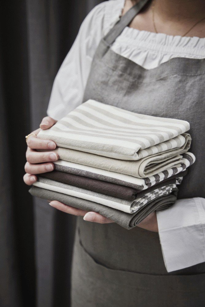 Lene Bjerre Estrille Geschirrtuch 2er Set 50x70 cm, Braun