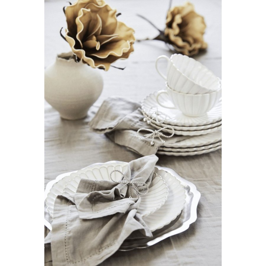 Lene Bjerre Philine Teller 31 cm, Silberfarbenes Finish