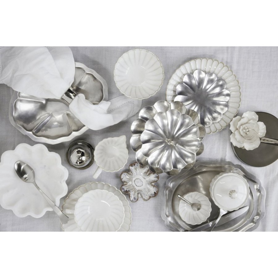 Lene Bjerre Philine Servierplatte 23,5x29 cm, Silberfarbenes Finish