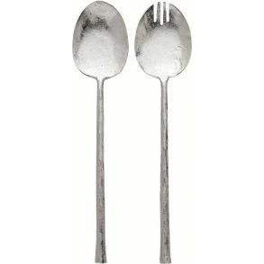 Lene Bjerre Demilla Salatbesteck 2-teilig 28 cm, Silberfarbenes Finish