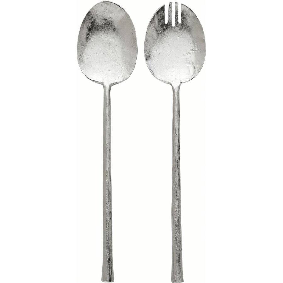 Lene Bjerre Demilla Salatbesteck 2-teilig 28 cm, Silberfarbenes Finish
