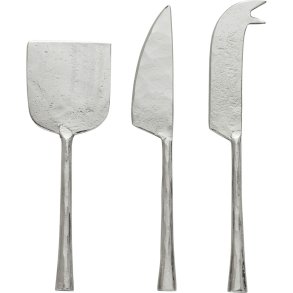 Lene Bjerre Demilla Käsemesser 3-teilig, Silberfarbenes Finish