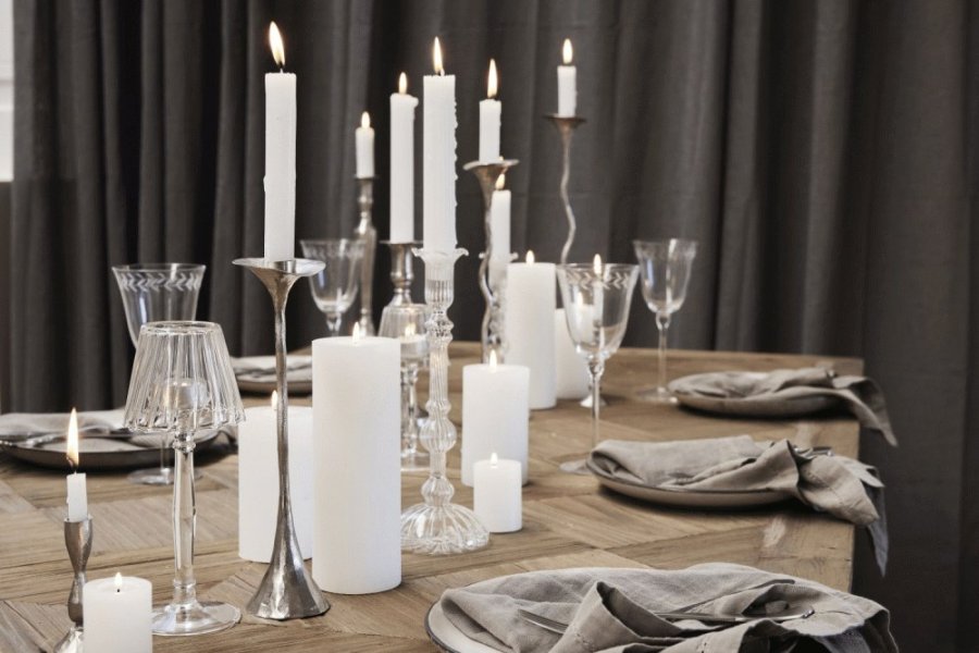 Lene Bjerre Cala Kerzenhalter H27 cm, Silberfarbenes Finish