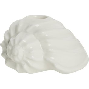 Lene Bjerre Shellille Lysestage H6 cm, Hvid