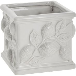 Lene Bjerre Limone Urtepotteskjuler H13,5 cm, Hvid
