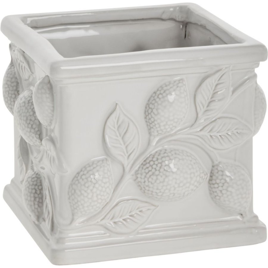 Lene Bjerre Limone Urtepotteskjuler H13,5 cm, Hvid