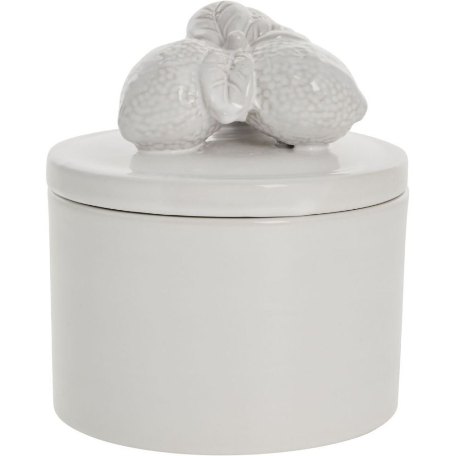 Lene Bjerre Limone Topf mit Deckel H13,5 cm, Wei&szlig;