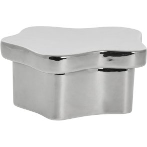 Lene Bjerre Brime Topf mit Deckel H8 cm, Silberfarbenes Finish