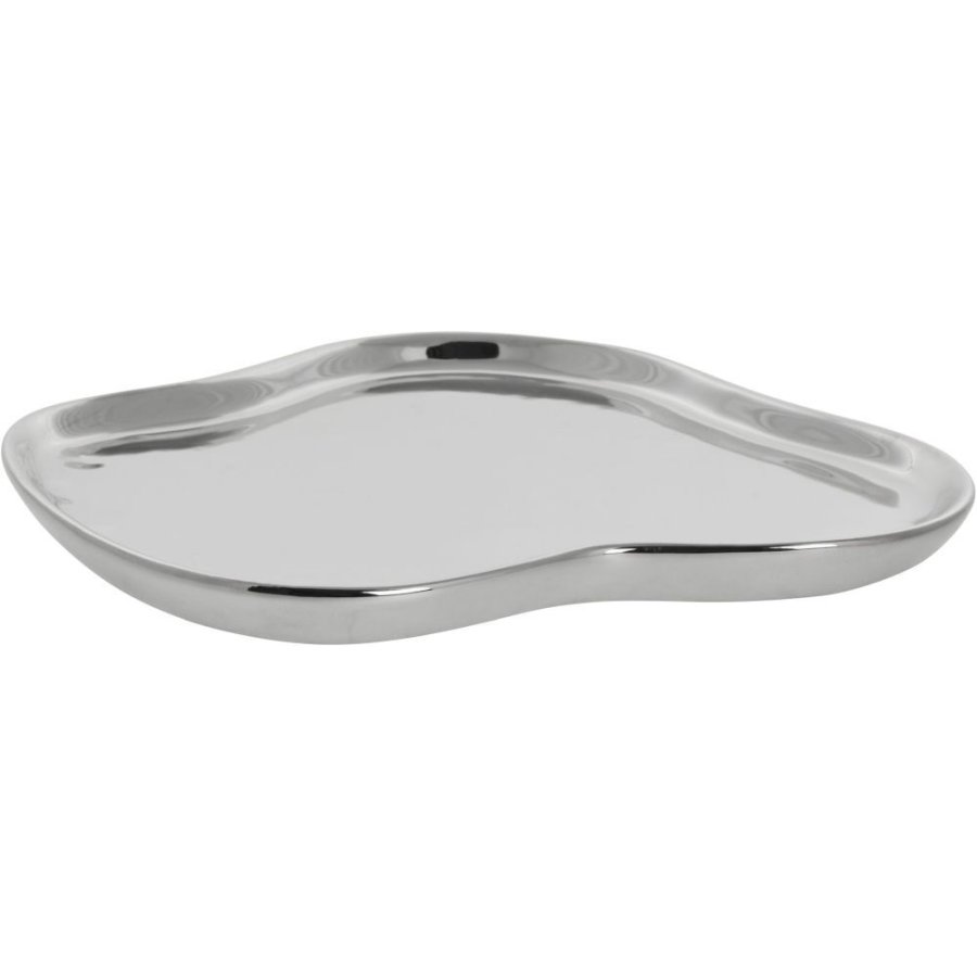 Lene Bjerre Brime Platte 24x25 cm, Silberfarbenes Finish