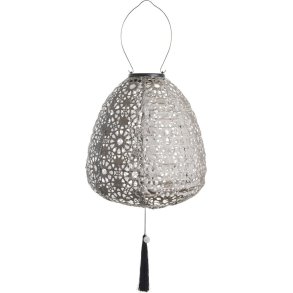 Lene Bjerre Lunaria Solcellelanterne H26 cm, M�rkegr�