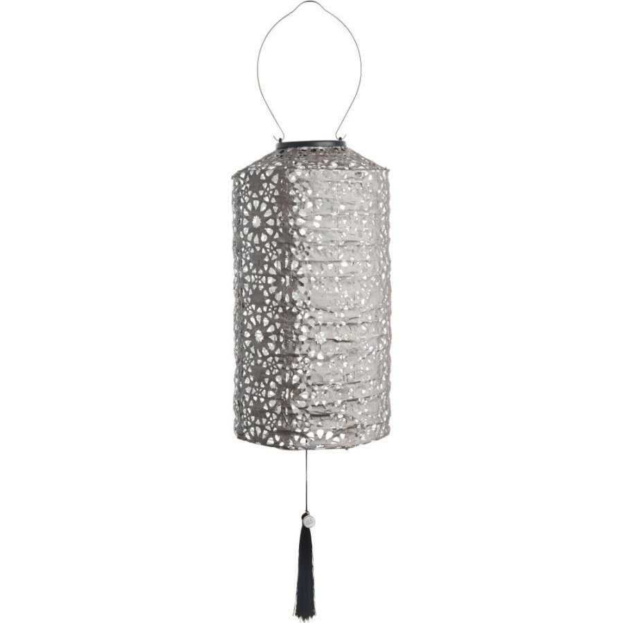 Lene Bjerre Lunaria Solcellelanterne H33 cm, M�rkegr�