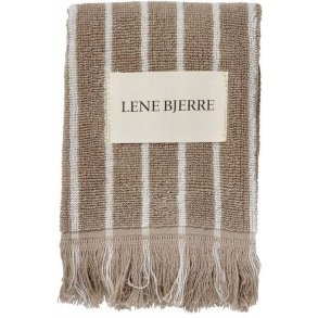 Lene Bjerre Ayane Stripe Handtuch 30x50 cm, Beige