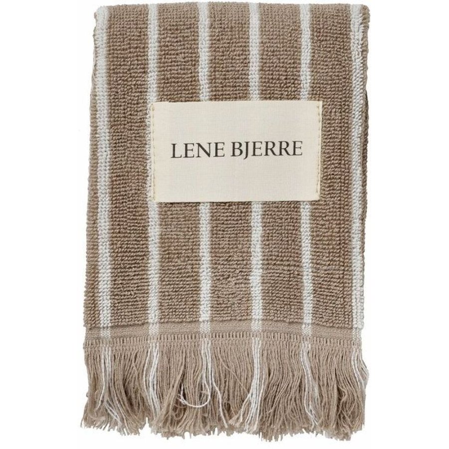 Lene Bjerre Ayane Stripe H�ndkl�de 30x50 cm, Beige