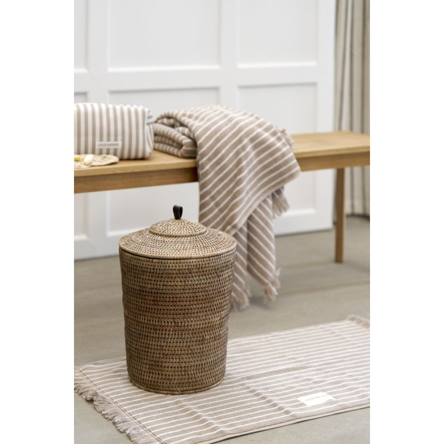 Lene Bjerre Ayane Stripe Badmat 50x80 cm, Beige
