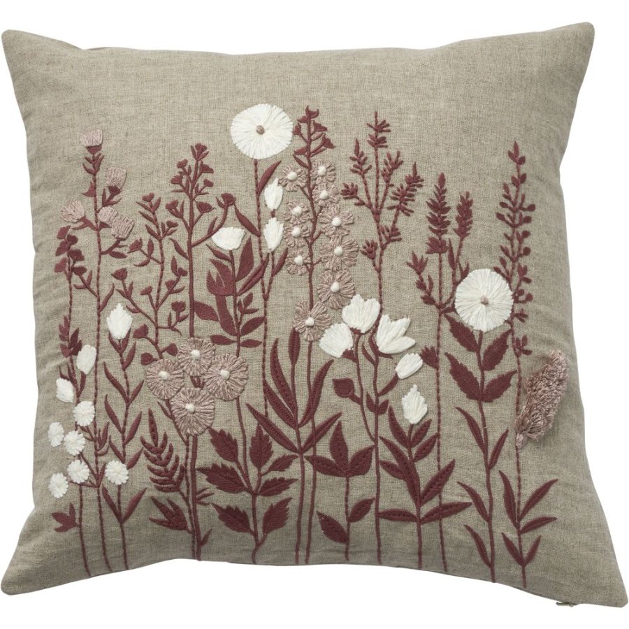 Lene Bjerre Visella Kissenbezug 50x50 cm, Leinen/Ros�braun