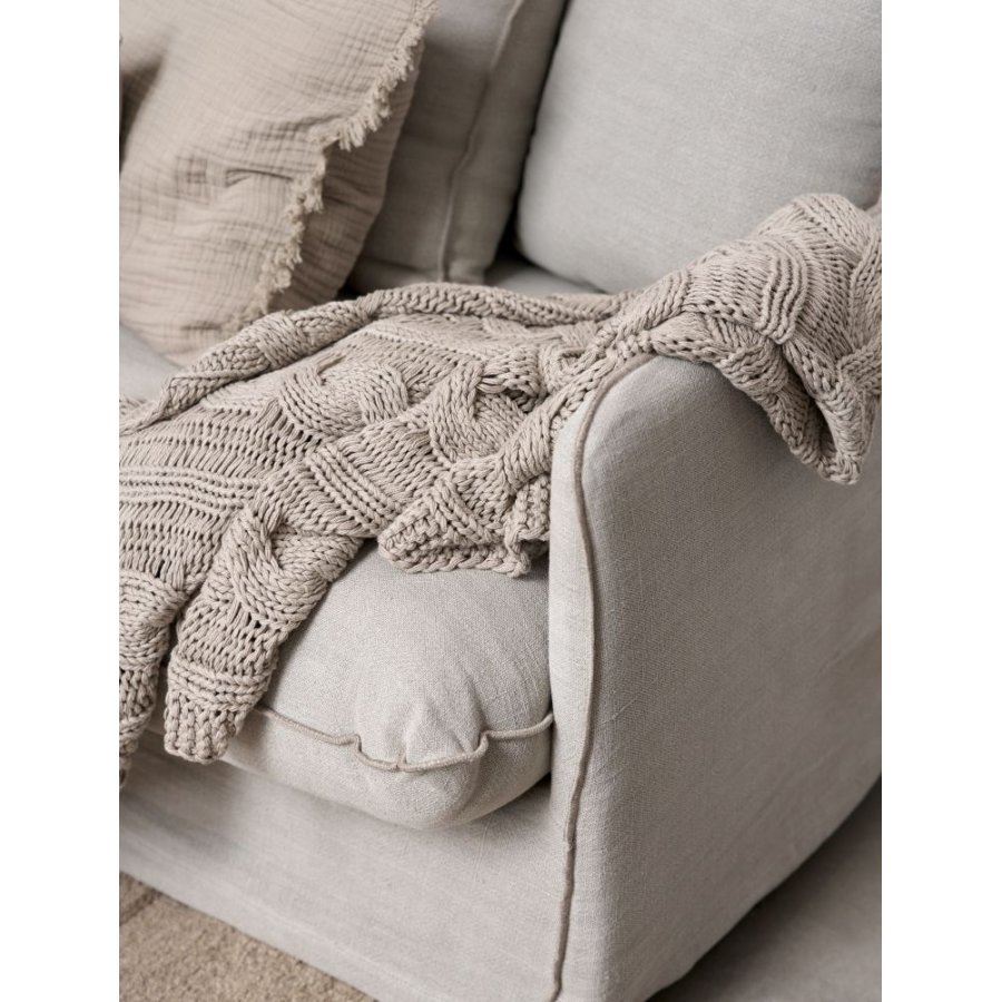 Lene Bjerre Canille Decke 130x170 cm, Beige