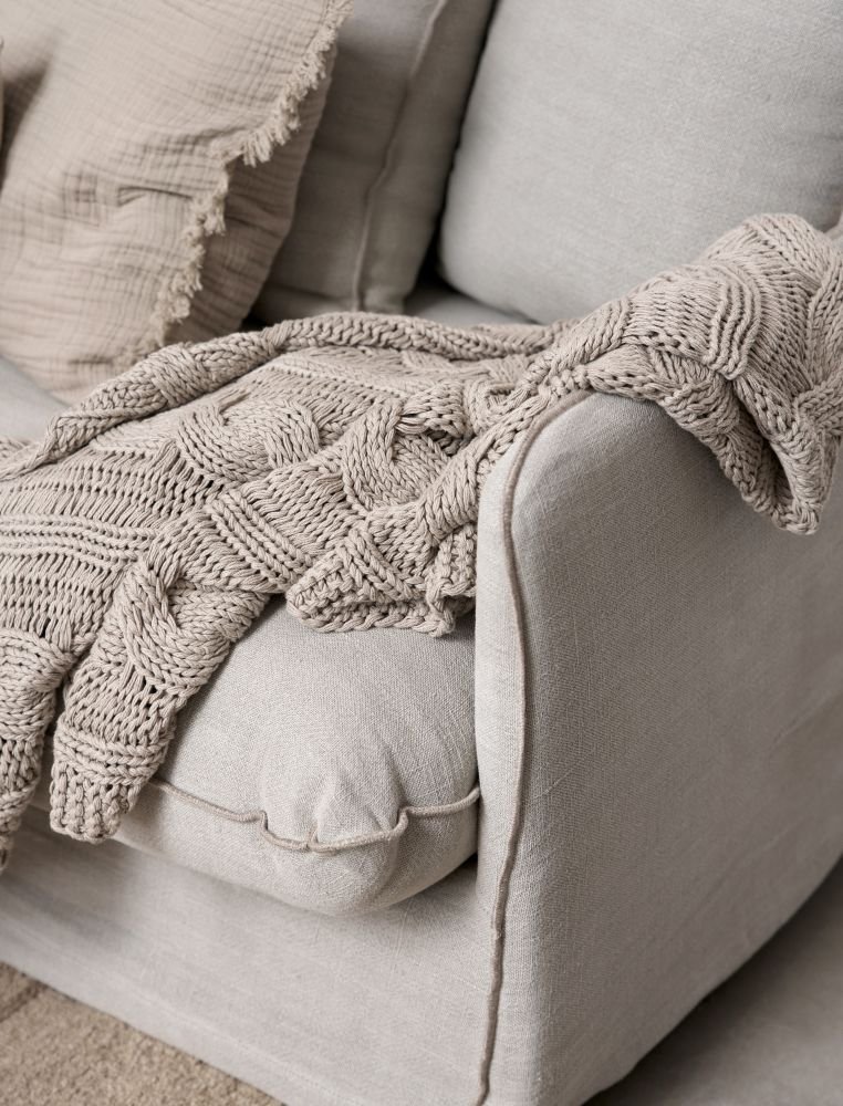 Lene Bjerre Canille Decke 130x170 cm, Beige