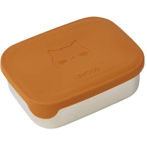 LIEWOOD Arthur Brotdose Katze 900 ml, Mustard