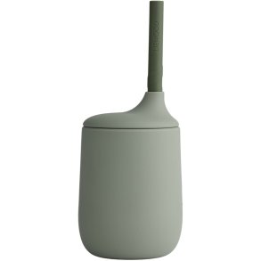 LIEWOOD Ellis Kinderbecher mit Strohhalm 23 cl, Faune Green/Hunter Green Mix