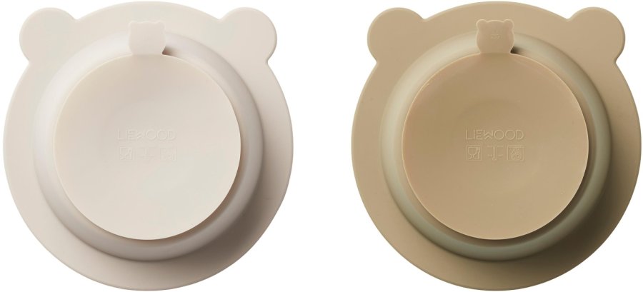 LIEWOOD Peony Sk�l m. Sugekop 2 stk �16 cm, Sandy/Oat