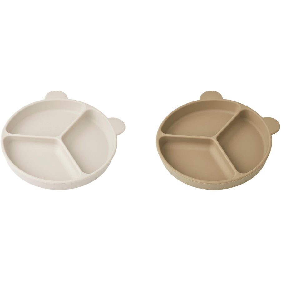 LIEWOOD Stacy Tallerken m. Sugekop 2 stk. 17 cm, Sandy/Oat