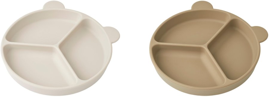 LIEWOOD Stacy Tallerken m. Sugekop 2 stk. 17 cm, Sandy/Oat