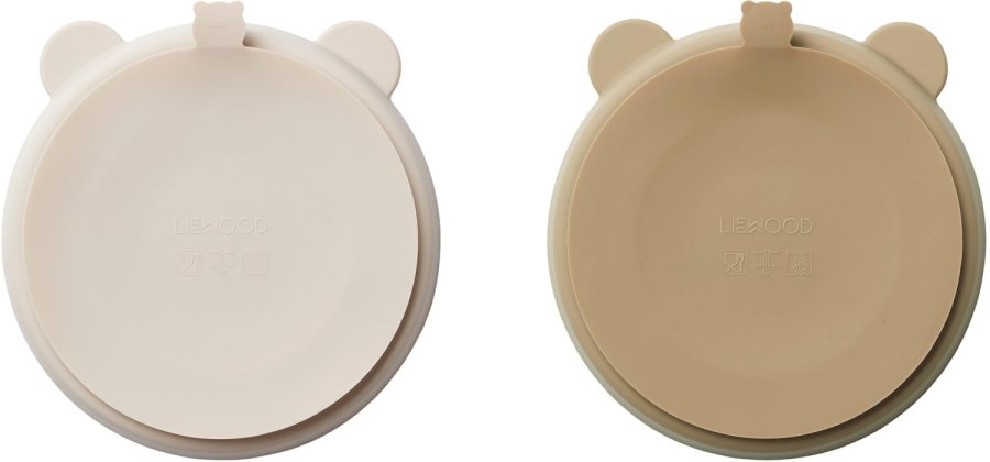 LIEWOOD Stacy Tallerken m. Sugekop 2 stk. 17 cm, Sandy/Oat