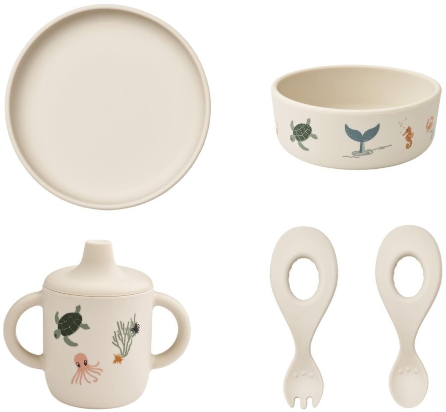 LIEWOOD Ryle Essgeschirr 5-teilig, Sea Creature/Sandy