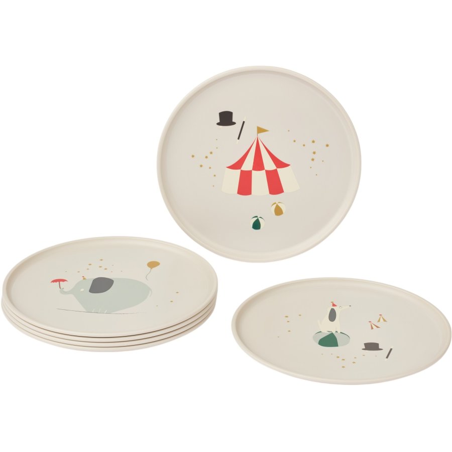 LIEWOOD Remco Tallerken 6 stk. 20 cm, Circus/Sandy