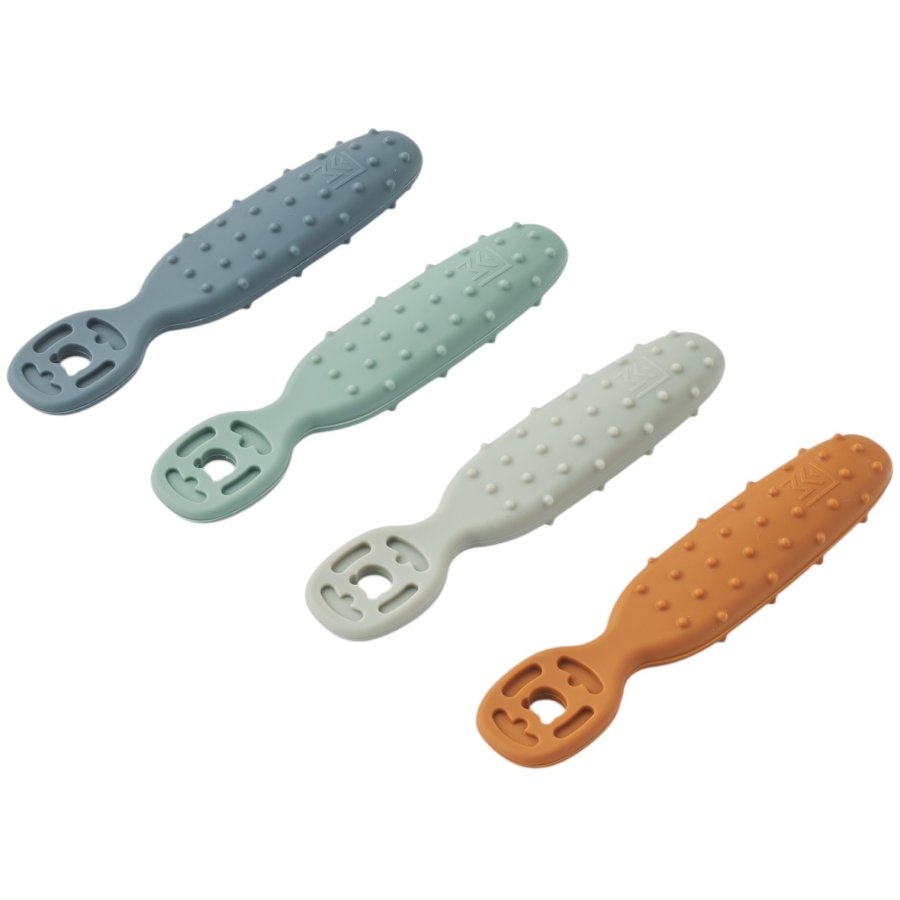 LIEWOOD Caelia Babyske 4 stk. 12 cm, Whale Blue Multi Mix