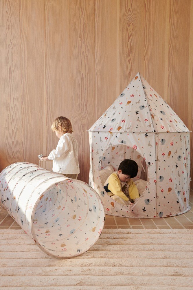 LIEWOOD Emmanuel Pop Up Tunnel 120 cm, Circus/Sandy