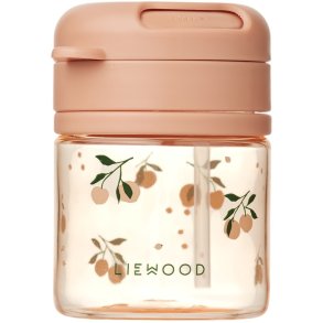 LIEWOOD Pavia Kinderbecher mit Strohhalm 28 cl, Peach/Sea Shell