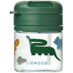 LIEWOOD Pavia Kinderbecher mit Strohhalm 28 cl, Dinosaurs/Mist