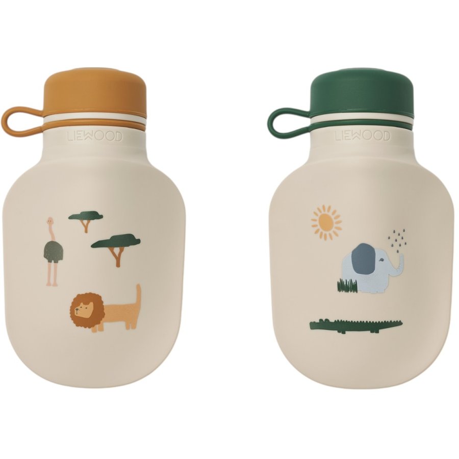 LIEWOOD Lizzie Smoothie-flaske 3 stk. 151 ml, Safari Sandy Mix