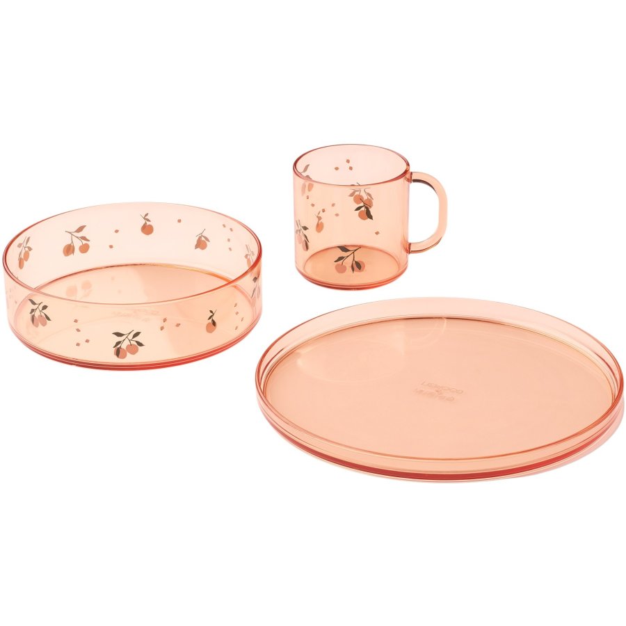 LIEWOOD Siva Spisestel 3 Dele, Peach/Sea Shell
