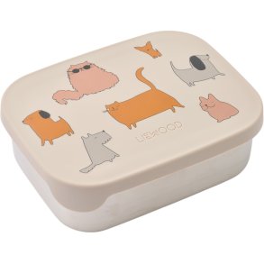 LIEWOOD Arthur Lunchbox 900 ml, Cats And Dogs/Sandy