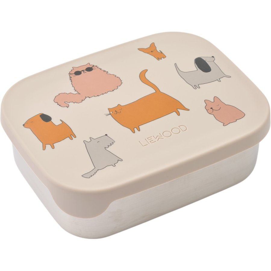 LIEWOOD Arthur Madkasse 900 ml, Cats and Dogs/Sandy