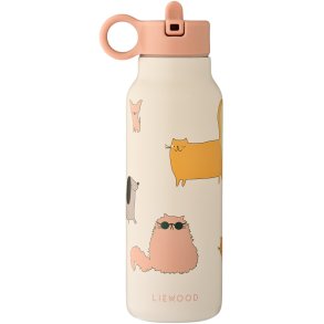 LIEWOOD Falk Wasserflasche 350 ml, Cats and Dogs/Sandy