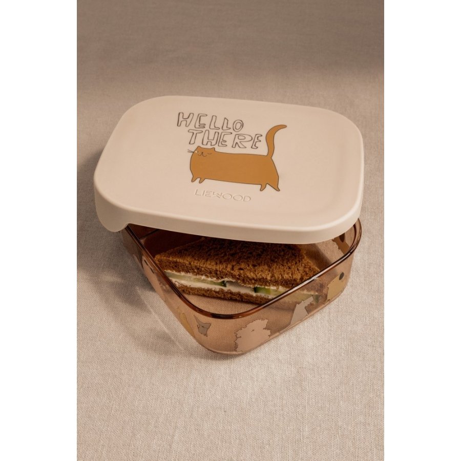 LIEWOOD Arthur Madkasse 900 ml, Cats and Dogs/Sandy
