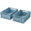 Liewood Weston Falt/Aufbewahrungsbox 2er Set 18x25 cm, Beach Blue