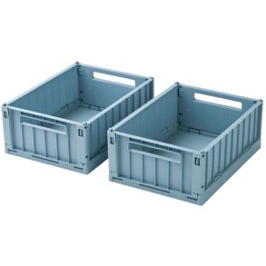Liewood Weston Falt/Aufbewahrungsbox 2er Set 18x25 cm, Beach Blue