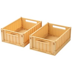 Liewood Weston Falt/Aufbewahrungsbox 2er Set 18x25 cm, Lemon Yellow