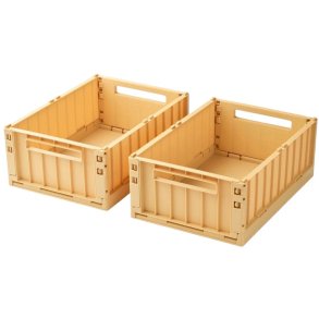 Liewood Weston Falt/Aufbewahrungsbox 2er Set 25x36 cm, Lemon Yellow