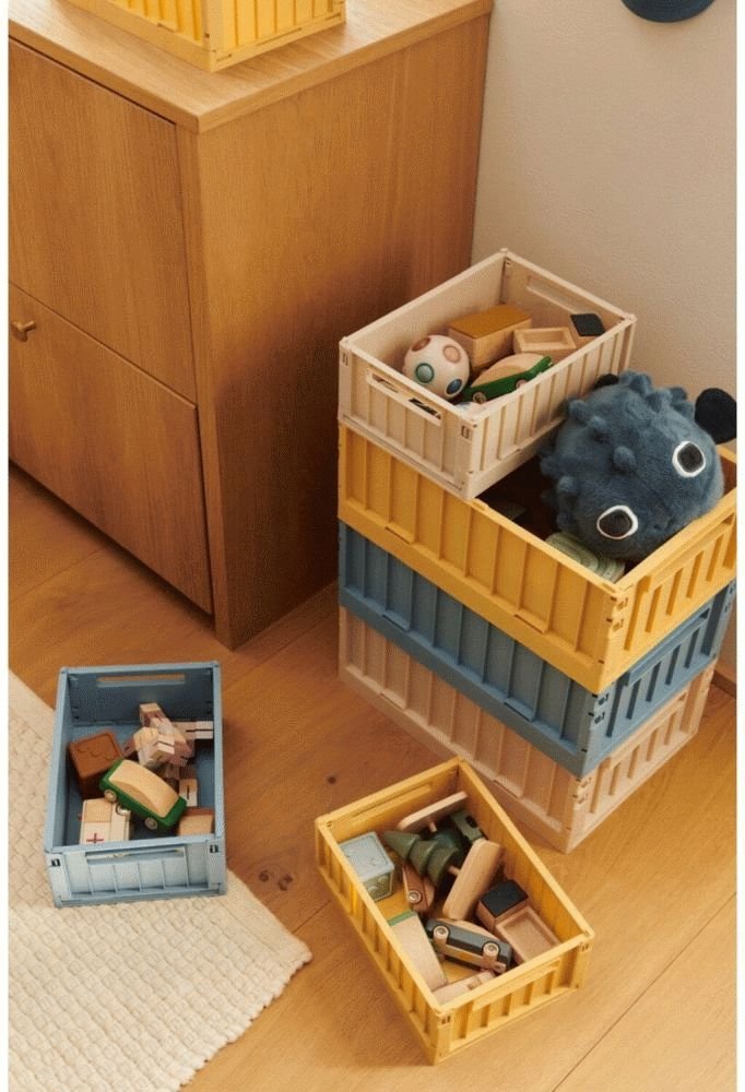 Liewood Weston Falt/Aufbewahrungsbox 2er Set 25x36 cm, Lemon Yellow