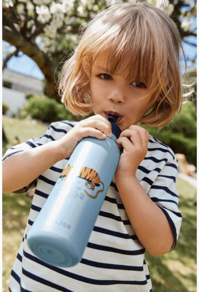 Liewood Falk Trinkflasche 500 ml, Tiger/Beach Blue