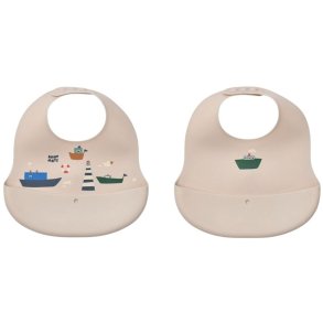 Liewood Ember Lätzchen 2er Set, Sailing/Sandy
