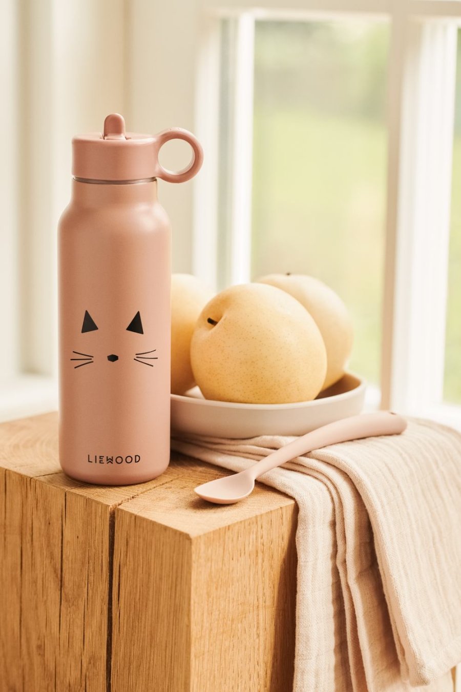 LIEWOOD Falk Termoflaske 350 ml, Kat/Dark Rose